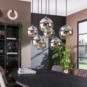 Vico Silver Bubble - hanglamp - 110 x 40 x 150 cm - zilver