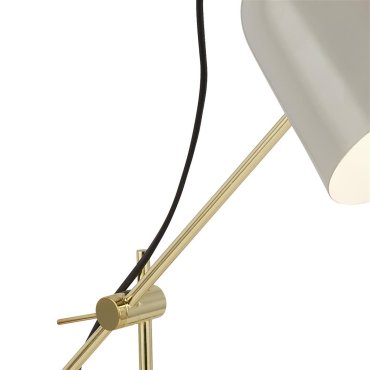 Searchlight Odyssey - tafellamp - 39 x 49 cm - grijs en goud