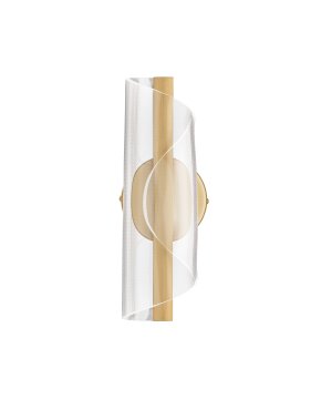 Nova Luce Valentin - wandlamp - 13 x 31 x 11 cm - 9W LED incl. - messing goud
