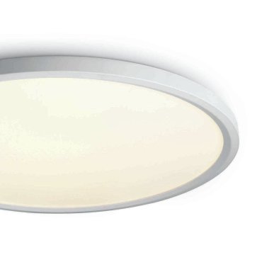 ONE Light Ultra Slim LED Floating Plafo - plafondverlichting - Ø 60 x 5,5 cm - 60W LED incl. - wit - warm witte lichtkleur