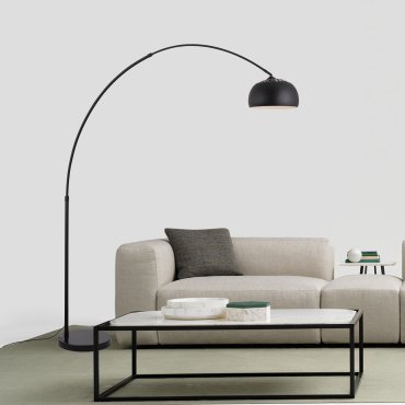 Artdelight Bogota - staanlamp - Ø 45 x 250 x 220 cm - zwart