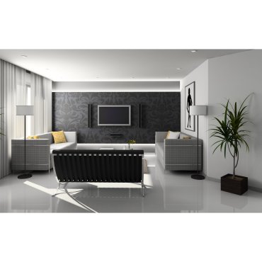 Artdelight Tondo - staanlamp - 140 cm - zwart