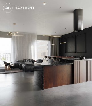 Maxlight Trio - hanglamp - 100 x 3,6 x 150 cm - 3 x 12W dimbare LED incl. - geborsteld goud