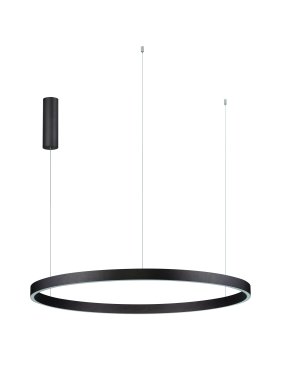 Nova Luce Elowen - hanglamp - Ø 98 x 150 cm - 106W dimbare LED incl. - geborsteld koffiebruin
