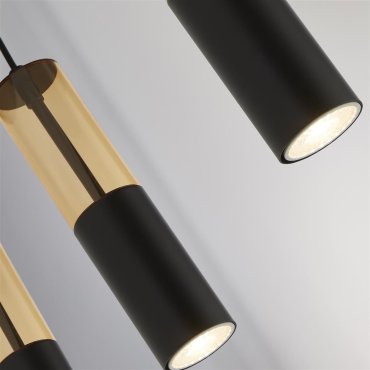 Searchlight Merrygold - hanglamp - 94 x 120 cm - zwart en amber