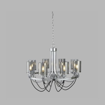 Searchlight Catalina - luster - Ø 70 x 124 cm - chroom