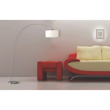 Artdelight Bow - staanlamp zonder kap - 200 cm - mat staal