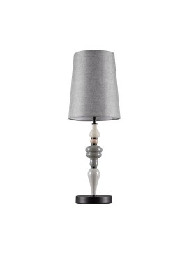 Nova Luce Damo - tafellamp - Ø 22 x 62 cm - mat zwart, grijs en bruin