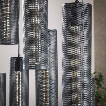Vico Tube Mesh - hanglamp - 100 x 30 x 150 cm - zwart