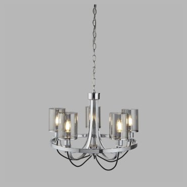 Searchlight Catalina - luster - Ø 51 x 118 cm - chroom