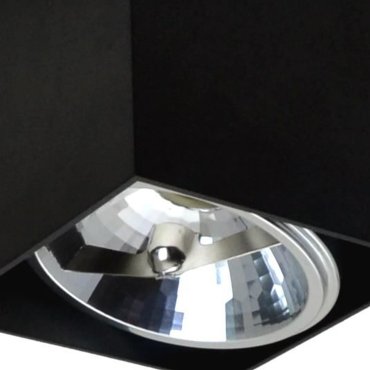 Zuma Line Box SL1 - opbouwspot - 12 x 12 cm - zwart