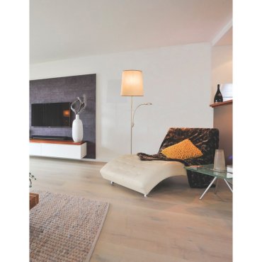 Artdelight Hugo - staanlamp - 175 cm - 5W LED incl. - mat staal en bruin