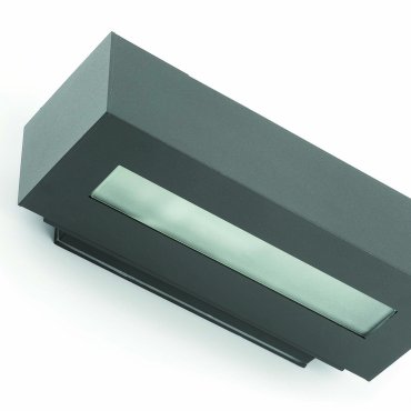 Faro West - wandverlichting - 28 x 12 x 7 cm - IP54 - donkergrijs