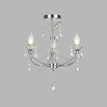 Searchlight Autumn - luster - 44 x 49 cm - IP44 - chroom