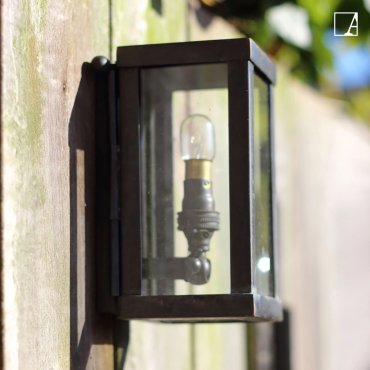 Authentage Vitrine Petite 1L - buitenwandverlichting - 7,5 x 7,5 x 15 cm - IP43 - brons