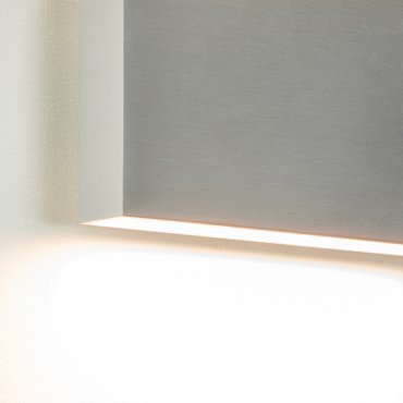 Artdelight Box - wandlamp - 17 x 9 x 4 cm - 2 x 6,5W dimbare LED incl. - IP54 - aluminium