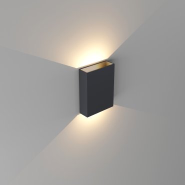 Artdelight Memphis - wandlamp - 4 x 12 x 16 cm - 6W dimbare LED incl. - IP65 - zwart en goud