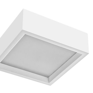 Nova Luce Belina - plafondverlichting - 25 x 25 x 8,5 cm - wit gips