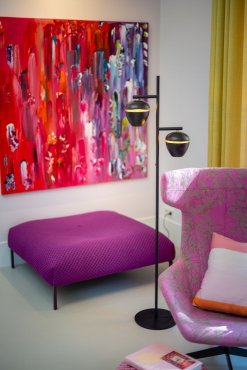 ETH Claire - vloerlamp - Ø 30 x 165 cm - zwart en messing