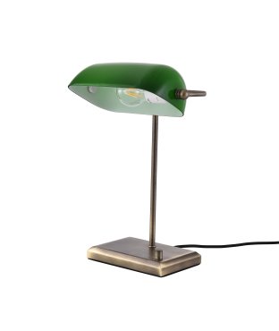 Artdelight Oxford - taffellamp - 17,5 x 26 x 37 cm - brons en groen