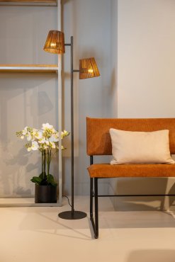 ETH Daan - vloerlamp - Ø 24,5 x 155 cm - bruin