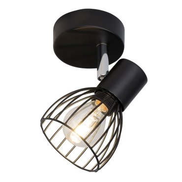 SHOWROOMMODEL - Brilliant Blacky 1 - opbouwspot - 11,5 x 8,5 x 14 cm - zwart