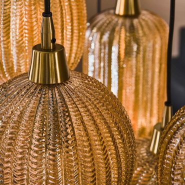 Vico Pumpkin 7L - hanglamp - 95 x 38 x 150 cm - amber