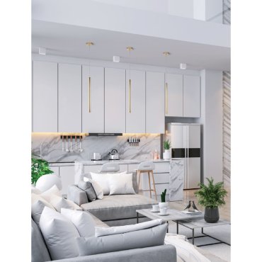 Maxlight Organic - hanglamp - Ø 2,5 x 190 cm - 1W LED incl. - goud