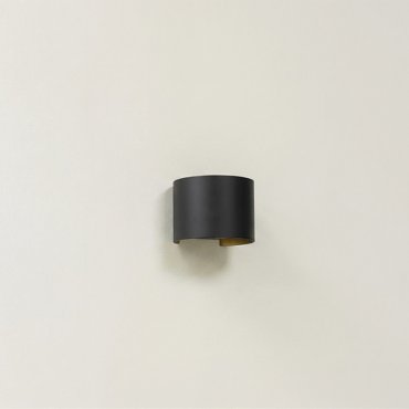 Artdelight Gyro - wandlamp - 9,7 x 13 x 11,2 cm - zwart met goud