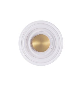 Nova Luce Onrid - wandlamp - Ø 18 x 4,5 cm - 5W LED incl. - goud