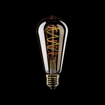 Creative Cables LED filament lamp - Ø 6,4 x 14,9 cm - E27 - 4W dimbaar - 1800K - amber