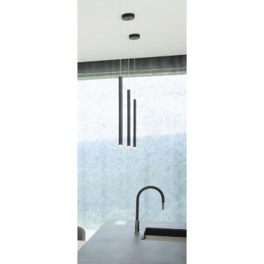 Maxlight Organic - hanglamp - Ø 2,5 x 190 cm - 1W LED incl. - zwart