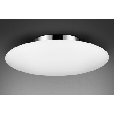 Nova Luce Pressione - plafondverlichting - Ø 50 x 15 cm - opaal en chroom