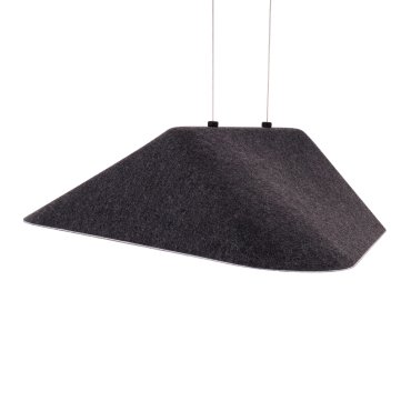 Maxlight Carbon - hanglamp - 55 x 50 x 220 cm - 8W LED incl. - zwart en grijs