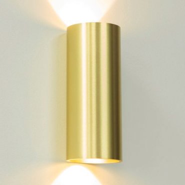 Artdelight Brody - wandlamp - Ø 7,2 x 18 cm - 2 x 4W LED incl. - IP54 -  geborsteld goud