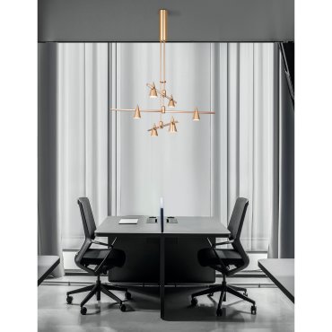 Nova Luce Fedon - magnetische lineaire structuur - 80 x 110 cm - geschikt tot maximum 100W LED - satijn goud