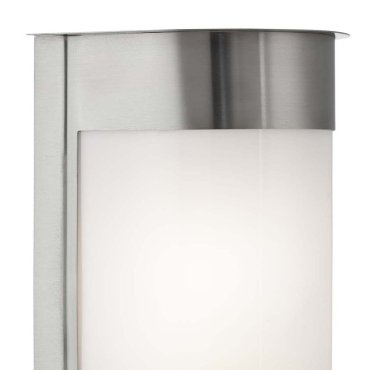Searchlight Dores - buiten wandverlichting - 12 x 24 cm - IP44 - roestvrij staal