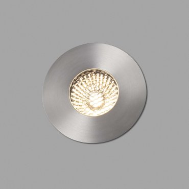 Faro Grund - ronde grondspot voor buiten - Ø 80 mm, Ø 60 mm inbouw - 7W LED incl. - IP67 - satijn inox – warm witte lichtkleur (2700K)