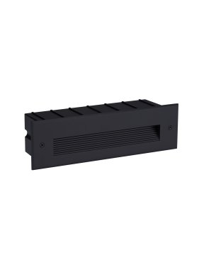 Nova Luce Polka - inbouw wandverlichting - 25 x 7,6 x 7,4 cm - 7W LED incl. - IP65 - zandzwart