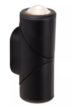 Lucide Erin - buiten wandlamp - 6 x 8 x 19 cm - 2 x 5W LED incl. - IP65 - zwart