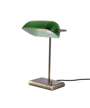 Artdelight Oxford - tafellamp - 27 x 19 x 37 cm - brons en groen