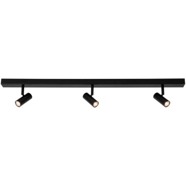 Nordlux Omari - opbouwspots 3L - 12 x 78 cm - 3 stappen dimmer - 3x 3,2W LED incl. - zwart