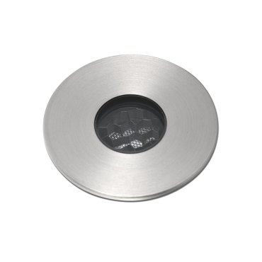 Faro Grund - ronde grondspot voor buiten - Ø 37 mm, Ø 32 mm inbouw - 2W LED incl. - IP67 - satijn inox – warm witte lichtkleur (3000K)