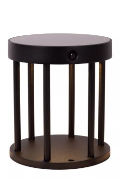 Lucide Jackson - tafellamp met dag- nachtsensor op zonne-energie - Ø 16 x 18 cm - 2W dimbare LED incl. - IP54 - zwart
