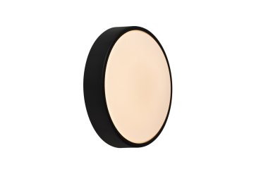 Nordlux Oliver - plafond/wandlamp  - incl. 2 covers -  Ø 19,5 x 6 cm - 9W LED incl. - IP54 - zwart