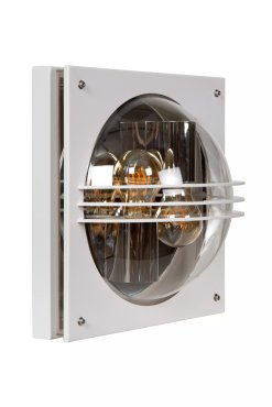 Lucide Privas - buiten wandverlichting - 30,3 x 15,3 x 30,3 cm - IP44 - wit