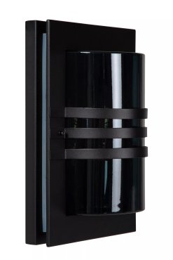 Lucide Privas - buiten wandverlichting - 22 x 12,7 x 33 cm - IP44 - zwart