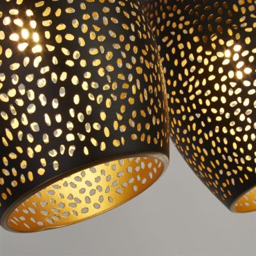 Searchlight Laser - hanglamp - 90 x 120 cm - zwart en goud