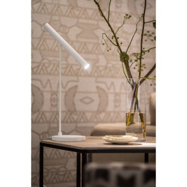 Artdelight Harper - tafellamp met bewegingsmelder - 14 x 14 x 52,5 cm - 6W dimbare LED incl. - wit