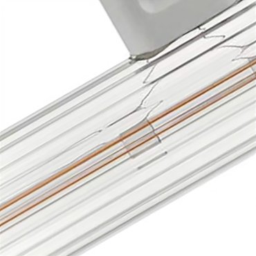 Daylight Italia LED lamp - Linea Righe - Ø 3 x 30 cm - S14d - 6W dimbaar - 2700K - transparant